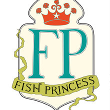 Fish Princess-luxury bath, branding, print, packaging, illustration